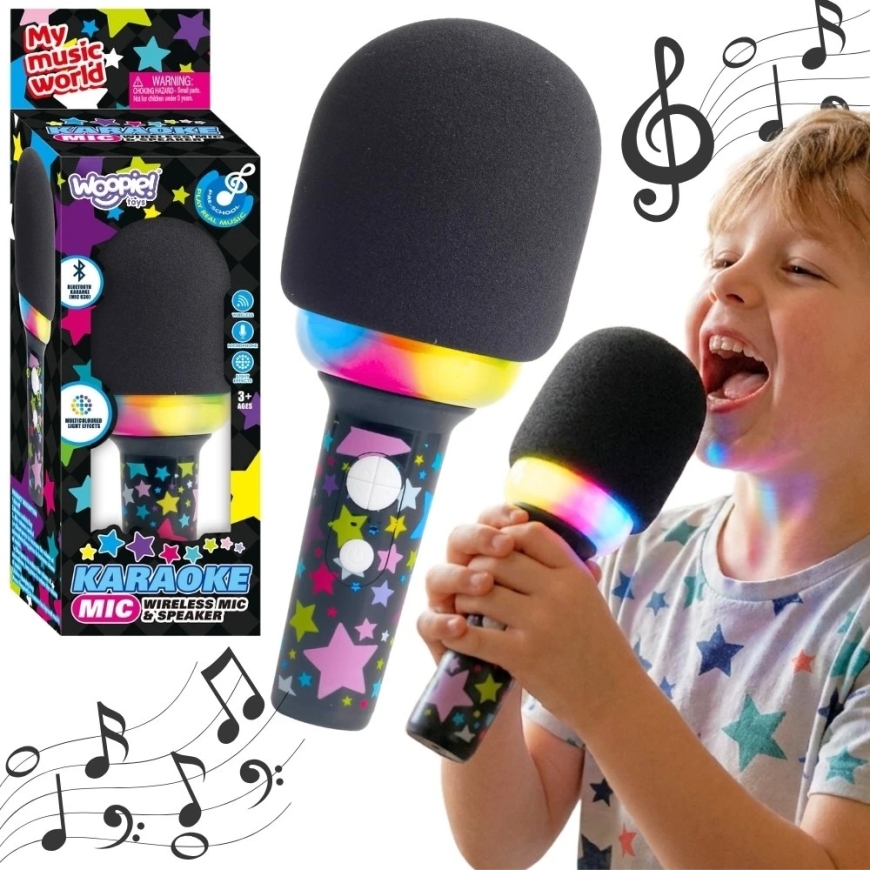 WOOPIE bezvadu karaoke mikrofons ar skaļruni