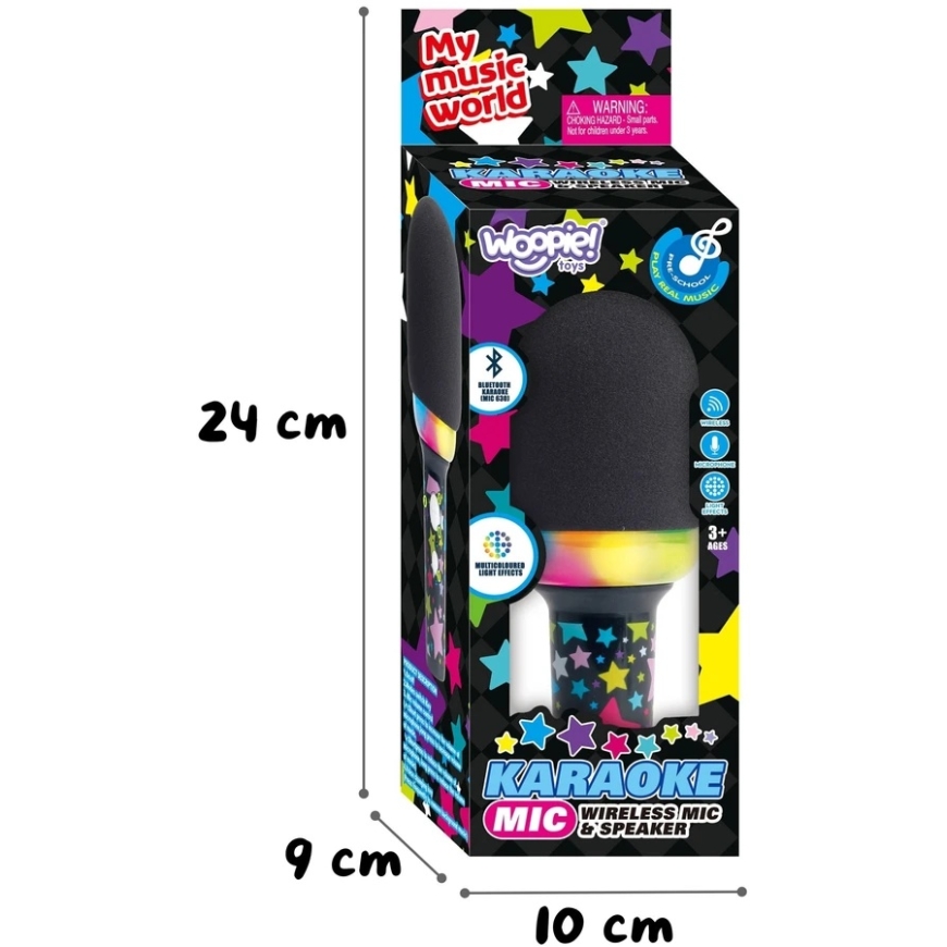 WOOPIE wireless karaoke microphone with speaker black – 3