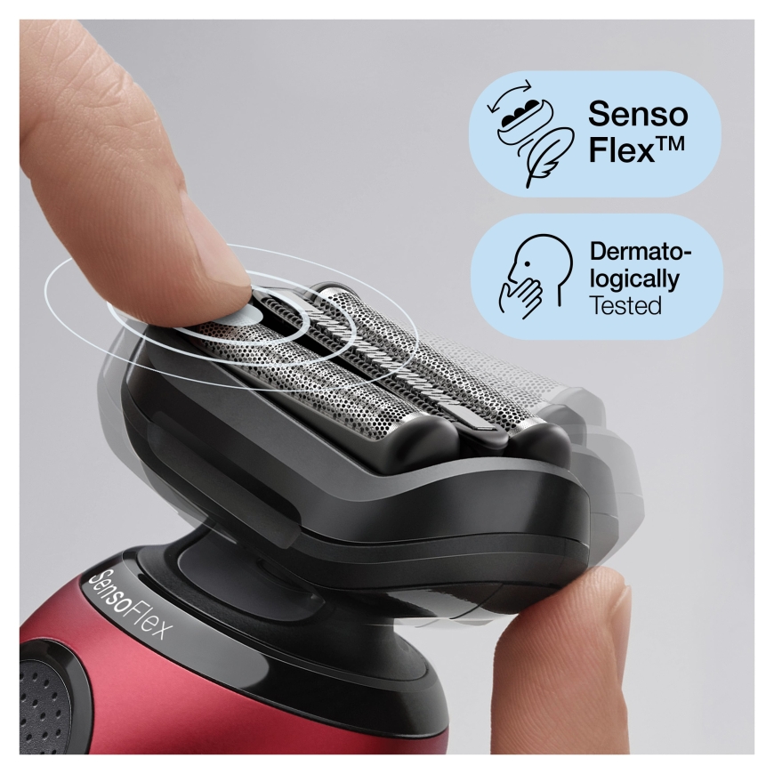Braun Series 6 61-R1200s Foil shaver Trimmer Black, Red – 2