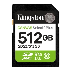 Kingston Technology Canvas Select Plus Gen3 512 GB SD UHS-I Klass 10