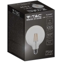 V-tac 10W LED Filament Bulb, G125, E27, 4000K