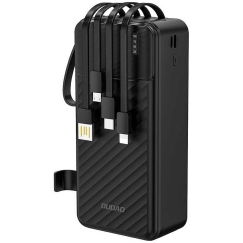 Dudao K11 Max 30000mAh external battery with integrated cables – black color