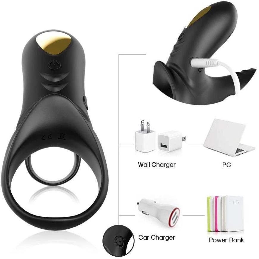 B Series Joy Joy Series Vibrating Erection Ring for Penis, 9 Modes – 5
