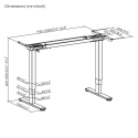 Adjustable Height Table Frame Up Up Bjorn II, Gray Adjustable Height Table Frame Up Up Bjorn II, Gray