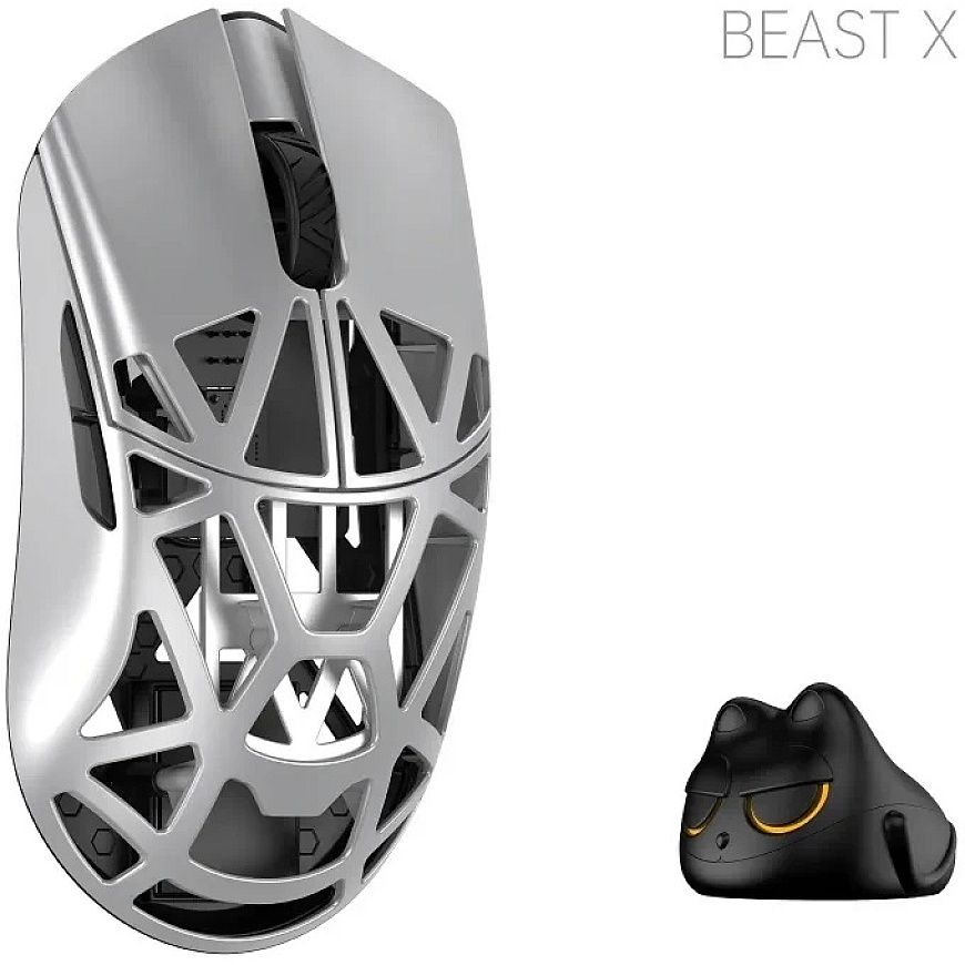 WLMouse Beast X Pro Wireless Gaming Mouse | Silver, Solid – 2