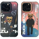 ZUCK BEAR case BERLIN BOSS MAG compatible with MagSafe, designed for IPHONE 16 Pro with two charms.