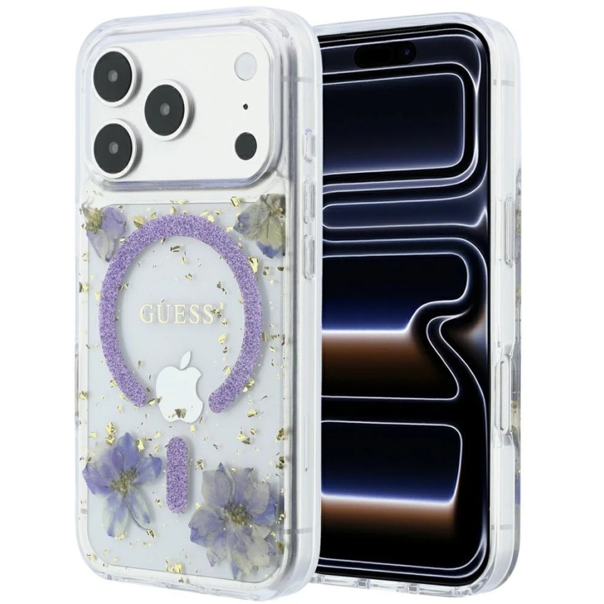 GUESS Dēklis Guess Resin Flowers Glitter