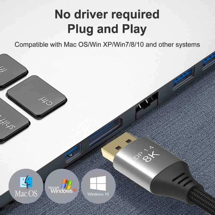 "PremiumCord DisplayPort 1.4" connector cable – 3