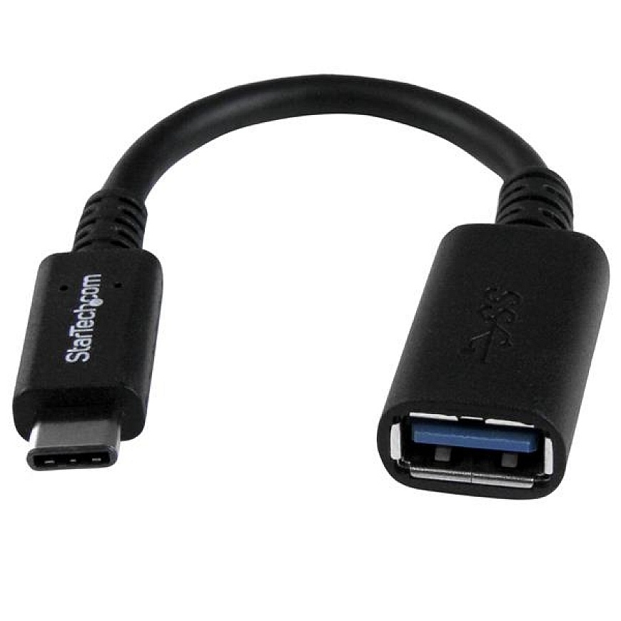 StarTech.com USB31CAADP USB-kaapeli USB 3.2 Gen 1 (3.1 Gen 1) 0,15 m USB C USB A Musta