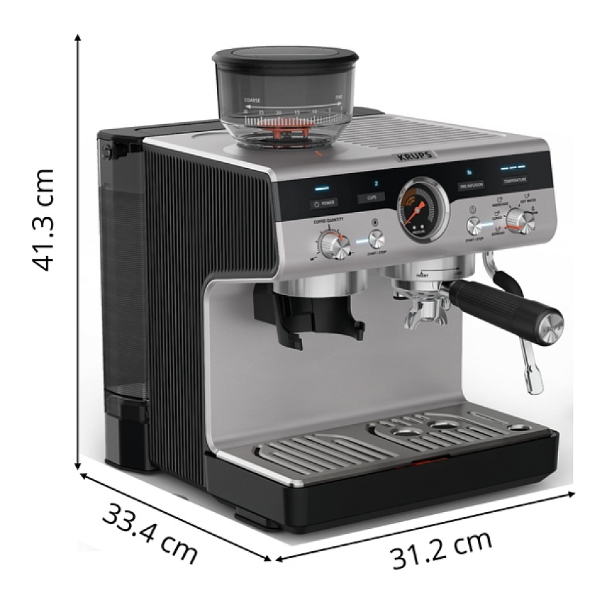 Krups Precision+ XP804T10 coffee maker Semi-auto Espresso machine – 3