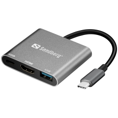 Sandberg 136-00 USB-graafikaadapter Alumiinium, Valge