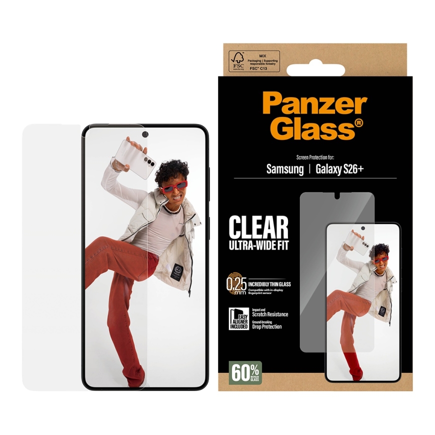 PanzerGlass ® Screen Protector Samsung Galaxy S26+ | Ultra-Wide Fit w. EasyAligner – 2