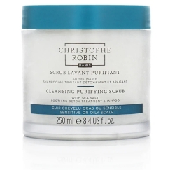 Christophe Robin Cleansing Scrub with Sea Salt Detoxifying Scrub Shampoo for Oily Scalp 250 ml