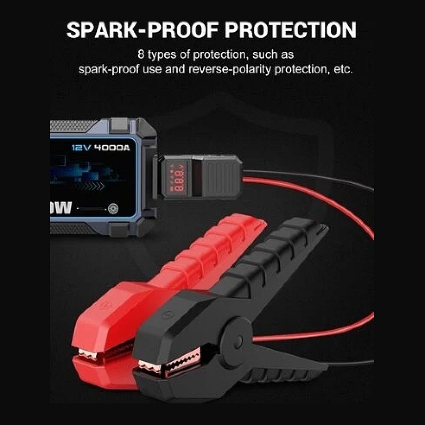 Avapow A37 12V 4000A Jump Starter, with an external 20000mAh battery – 4