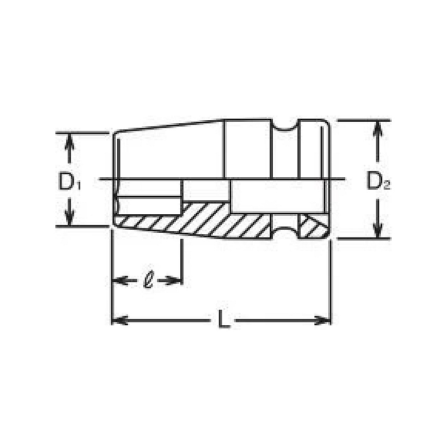 Hexagonal impact socket 1/2" M36, Koken [14400M 36] – 2