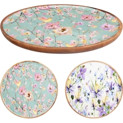Mondex PLATE 37X37CM 2 TYPES OF FLOWERS DSG
