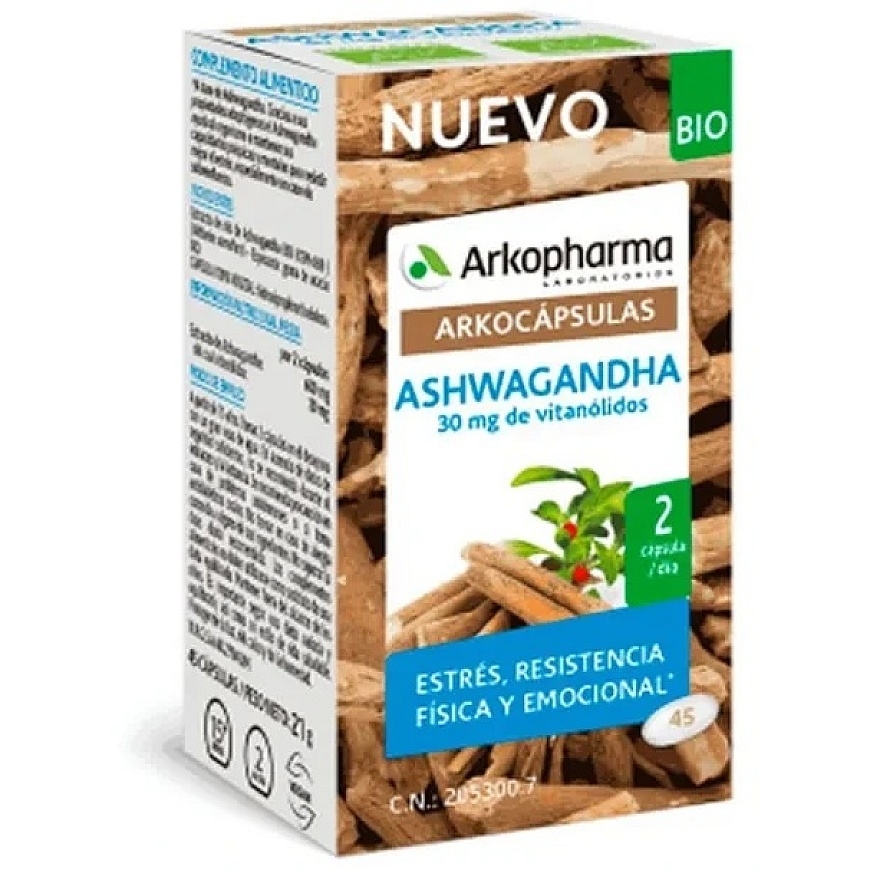 Arkopharma Arkocapsulas Ashwagandha Bio 45 kapsulės