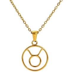 Troli Gold-plated Steel Pendant Taurus (Chain, Pendant)