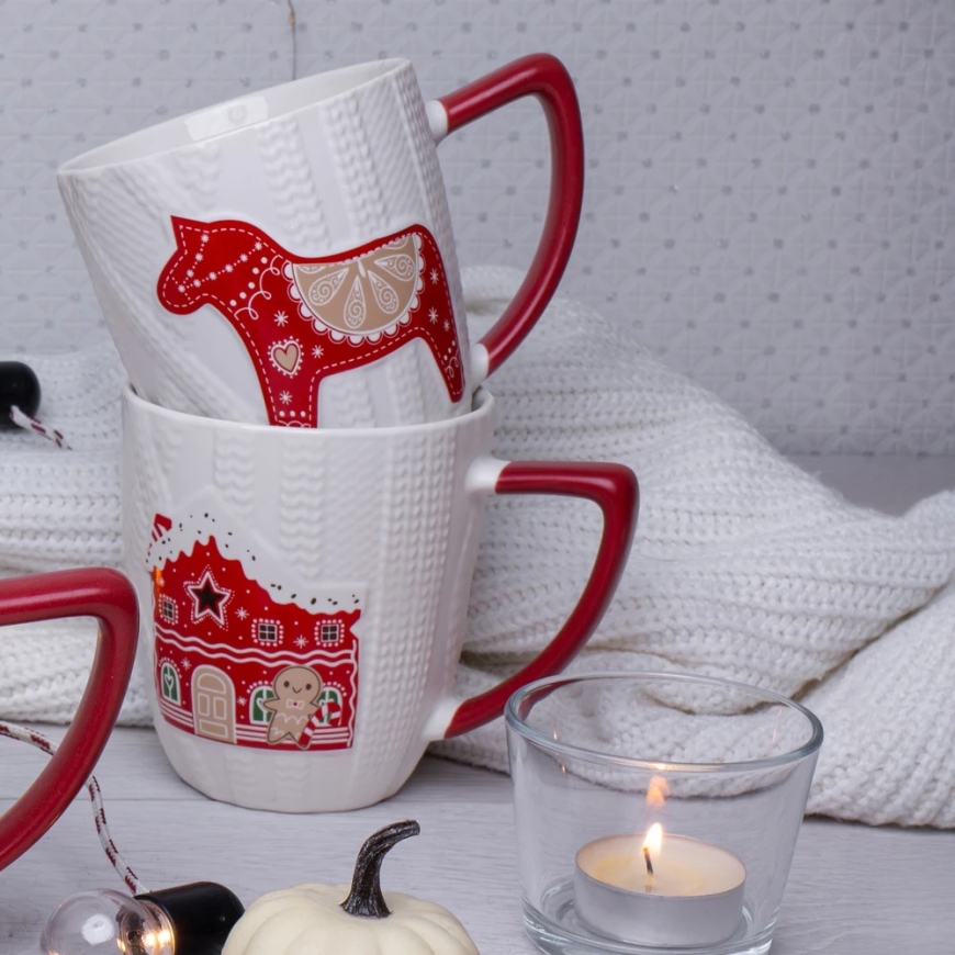 Modern Scarf 420 ml Dala AMBITION Horse Christmas Mug – 2