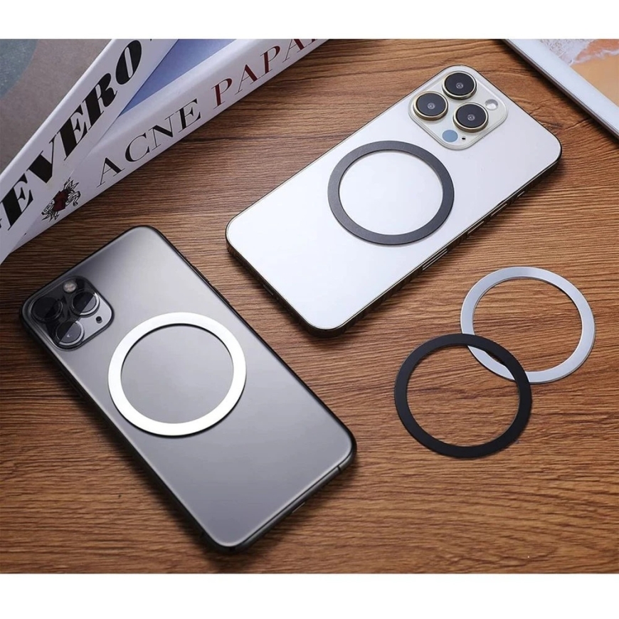 Tech-Protect MagMat MagSafe Universal Magnetic Ring - Black / Silver (2 pcs.) – 5