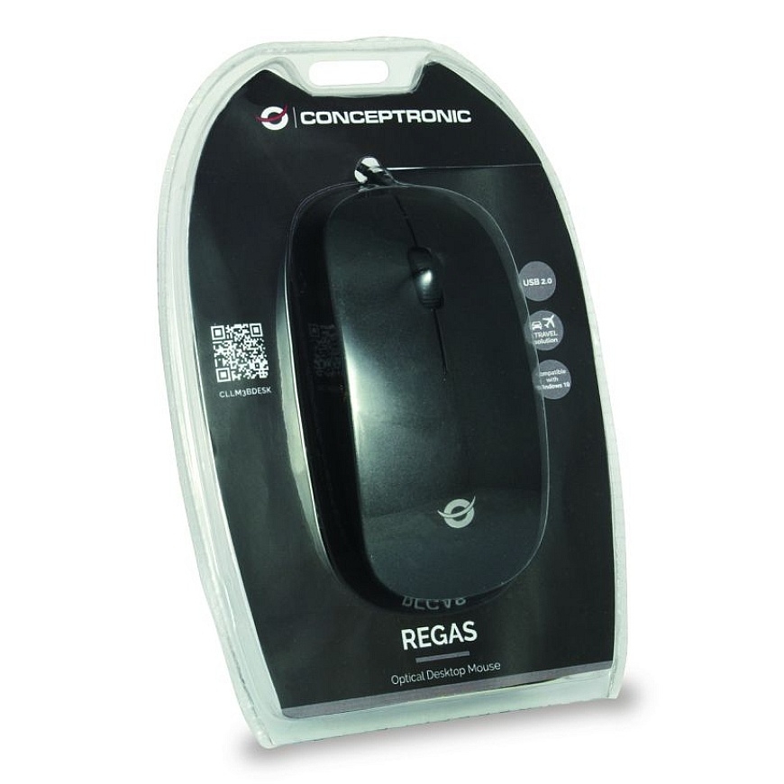 Conceptronic CLLM3BDESK kompiuterio pelė Biuras Abiems rankoms USB A tipo Optinis 800 DPI – 3