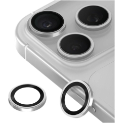 UNIQ Optix Prime camera lens protection for iPhone 18 Pro / iPhone 18 Pro Max, silver, with applicator