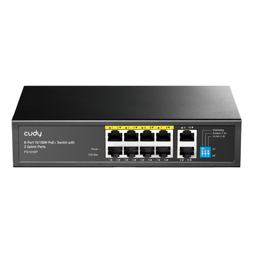 Cudy FS1010P tīkla pārslēgs Nepārvaldīts Fast