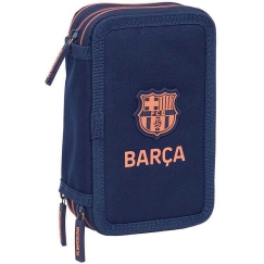 Safta FC Barcelona three-section pencil case with 37 accessories 412526857