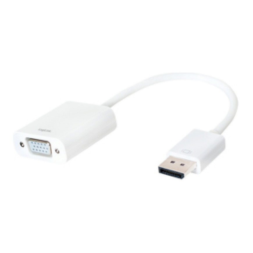 LogiLink CV0059B video cable adapter VGA (D-Sub) DisplayPort White