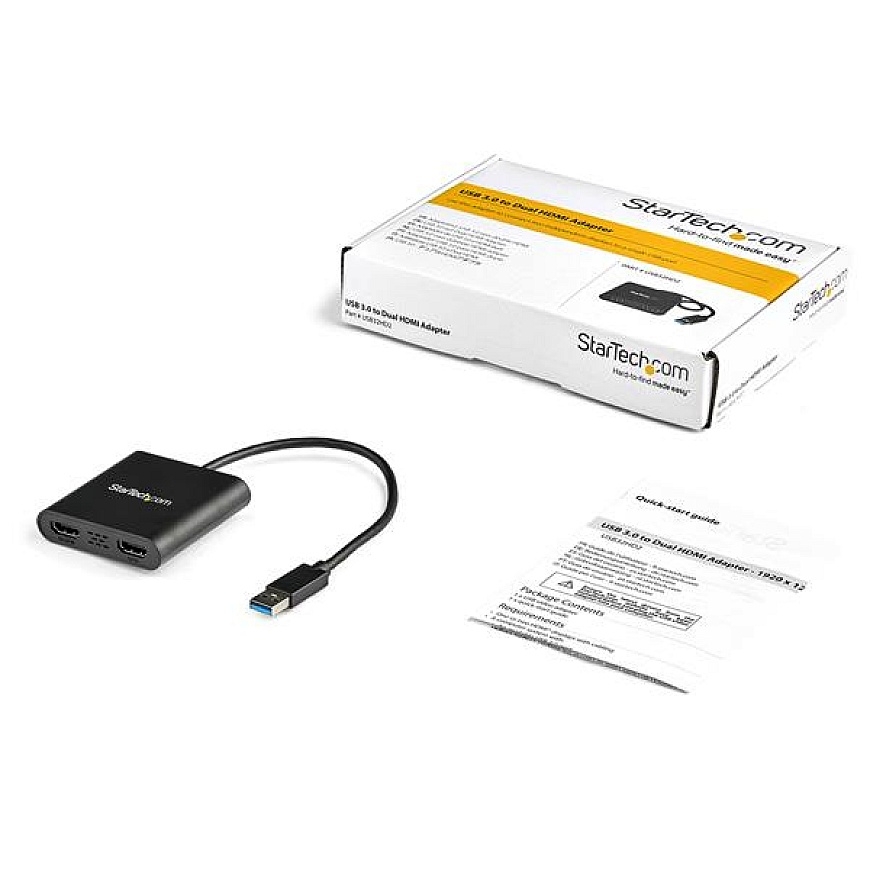 StarTech.com USB32HD2 USB-graafikaadapter 3840 x 2160 pikslit Must – 5
