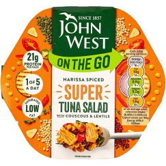 John West Tuna Salad On The Go with Harissa Dressing, 220 g