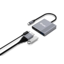 Equip 133488 USB grafiskais adapteris 3840 x 2160 pikseļi Melns, Pelēks