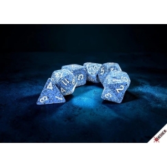Chessex Polyhedral Speckled Ocean Stone/baltas 7-Die Set