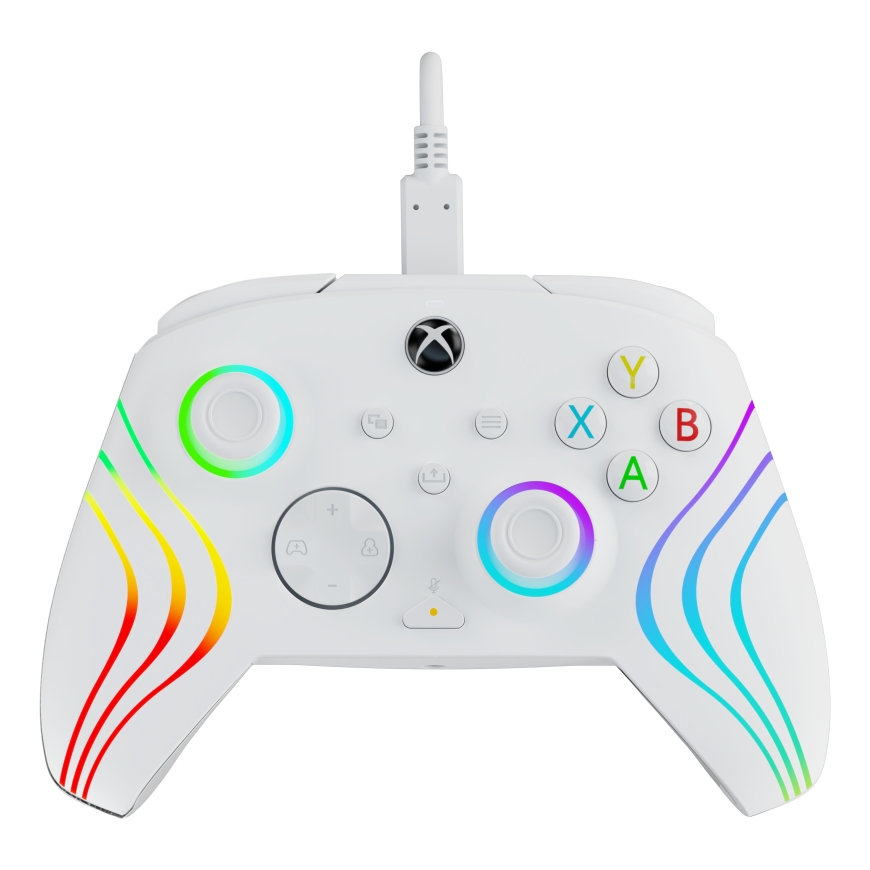 PDP Afterglow Wave Wired Controller: White For Xbox Series X|S, Xbox One & Windows 10/11 – 2