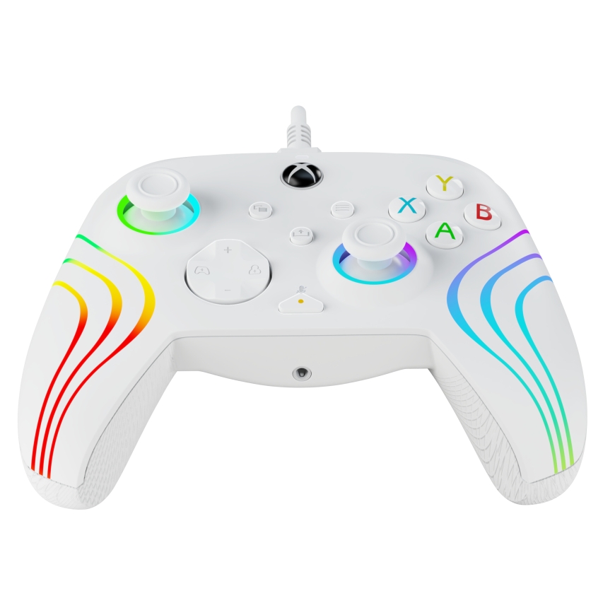 PDP Afterglow Wave Wired Controller: White For Xbox Series X|S, Xbox One & Windows 10/11 – 4