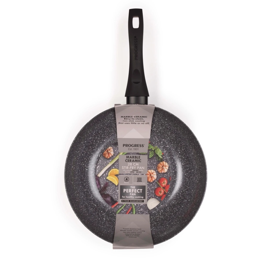 Progress BW12915EU7 Marble Ceramic 28 cm wok keptuvė – 5