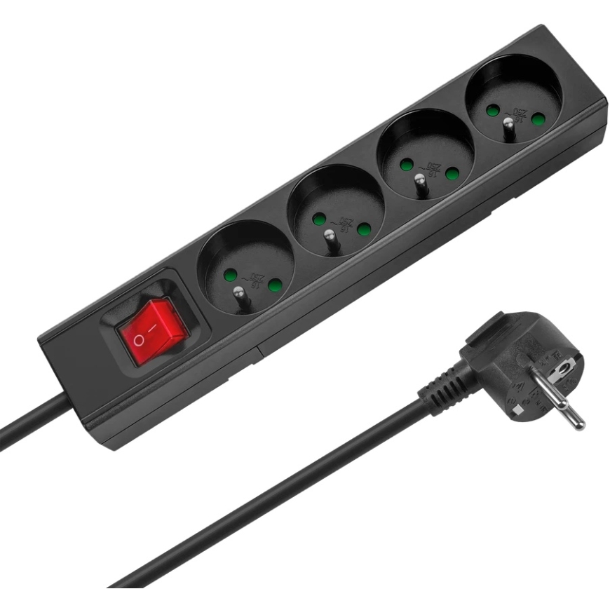 Rebel Electro Pagarinātājs, 4 kontaktligzdas, 2