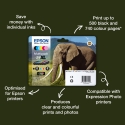 Epson Elephant Yksittäispakkaus, musta 24XL Claria Photo HD -muste
