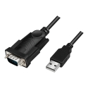 LogiLink AU0048A järjestikkaabel Must 1,5 m USB A DB-9