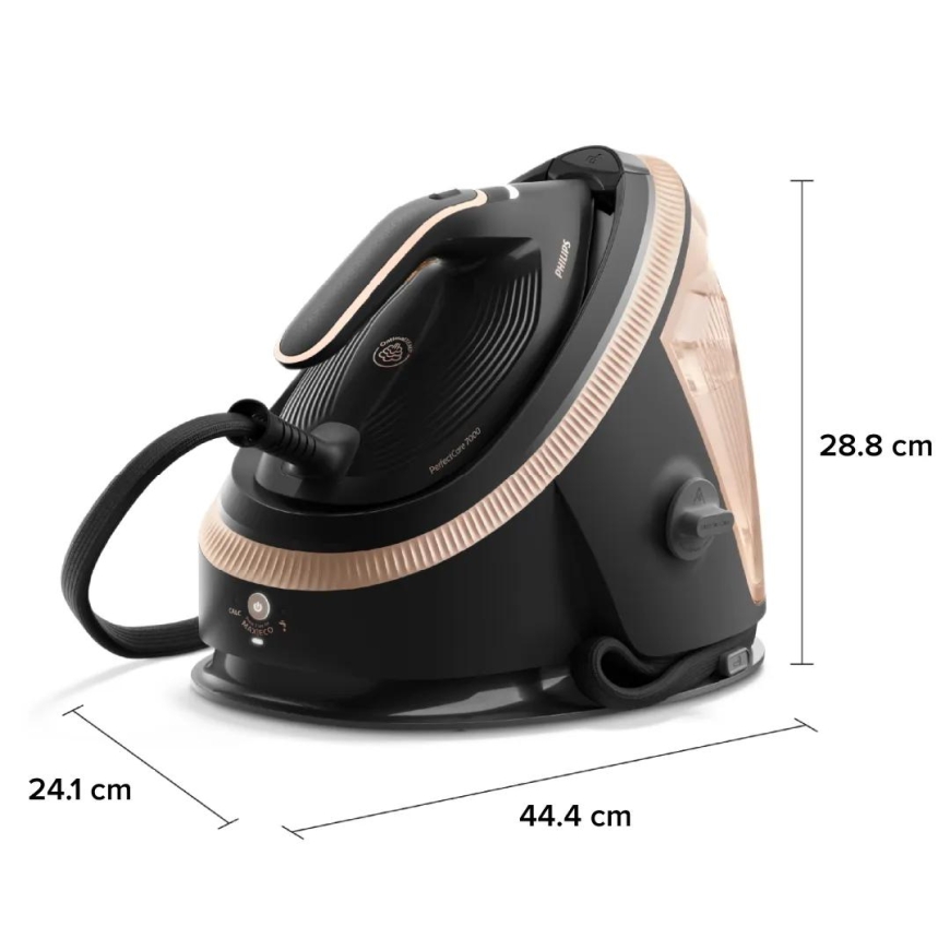 Philips PSG7300/80 aurugeneraatoriga triikraud 1,5 l SteamGlide Elite alusplaat Must, Kuld – 5