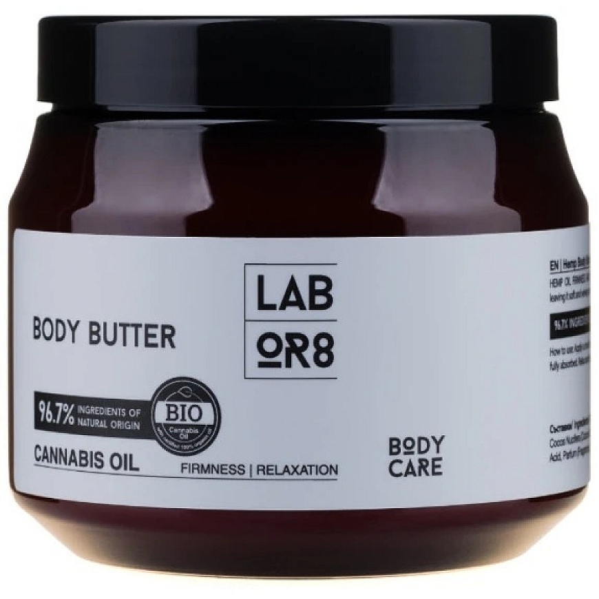 LABOR8 Hemp Mitrinošs ķermeņa sviests, 250 ml – 2