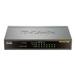 D-Link DES-1008PA võrgulüliti Mittejuhitav Fast Ethernet (10/100) Power over Ethernet tugi Must
