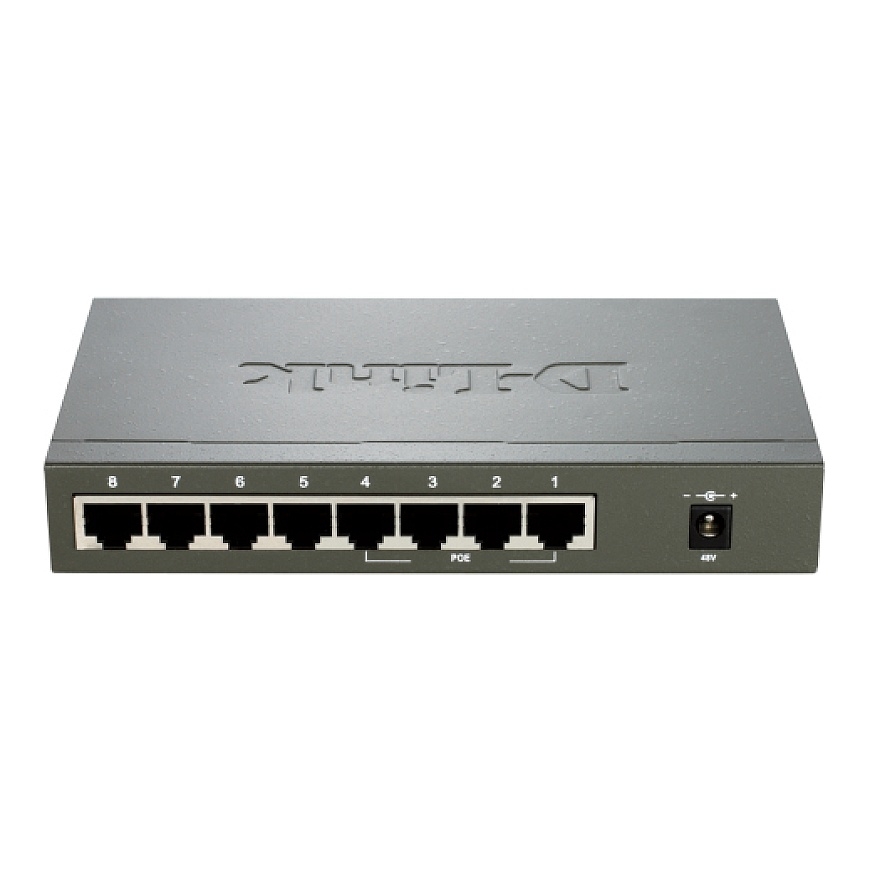 D-Link DES-1008PA verkkokytkin Hallitsematon Fast Ethernet (10/100) Power over Ethernet -tuki musta – 3
