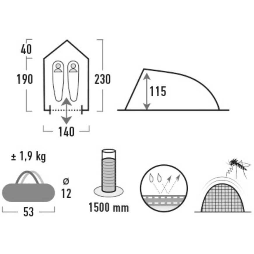 Двухместная палатка High Peak Minitramp 2 10151 – 4