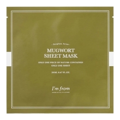 I'm From I'm From, Mugwort Sheet Mask, Refreshing, Hydrating, Face Mask, 20 ml for Women