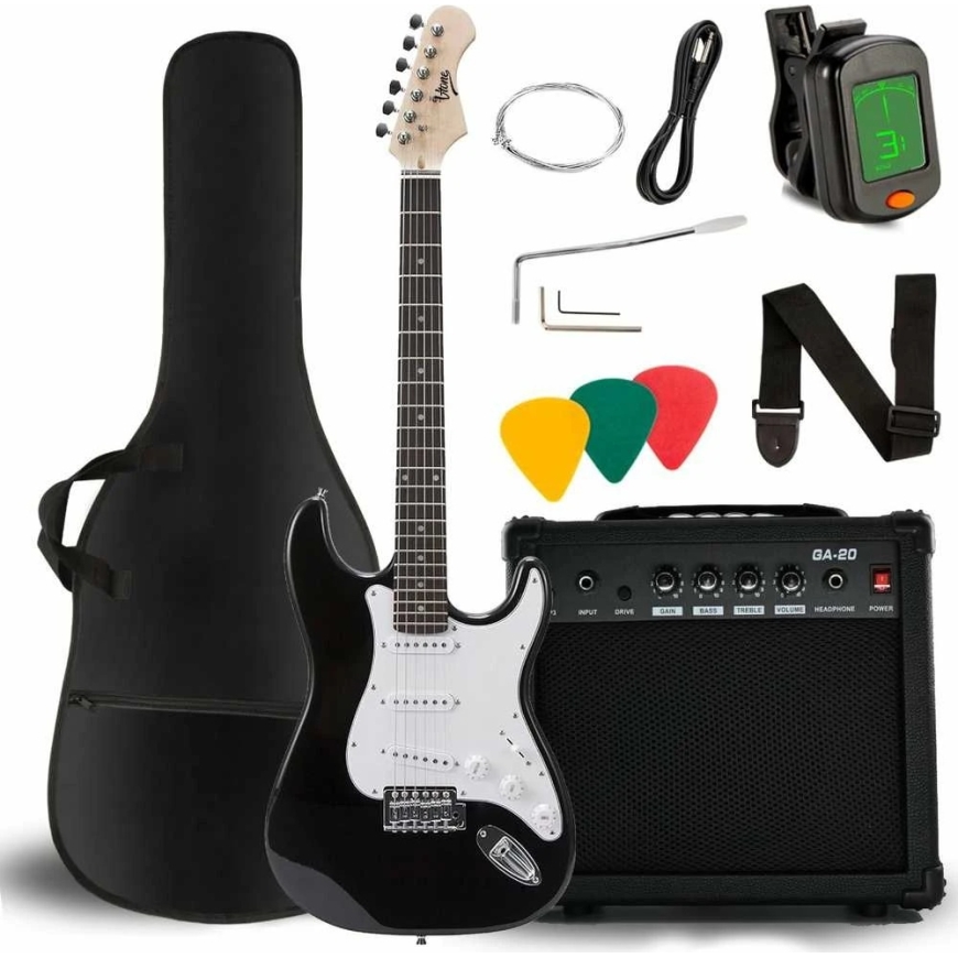 Carruzzo V-TONE EGA 39 BK elektriskā