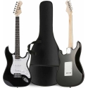 Carruzzo V-TONE EGA 39 BK elektrinė gitara 4/4 Stratocaster 39" SSS rinkinys Carruzzo V-TONE EGA 39 BK elektrinė gitara 4/4 Stratocaster 39" SSS rinkinys