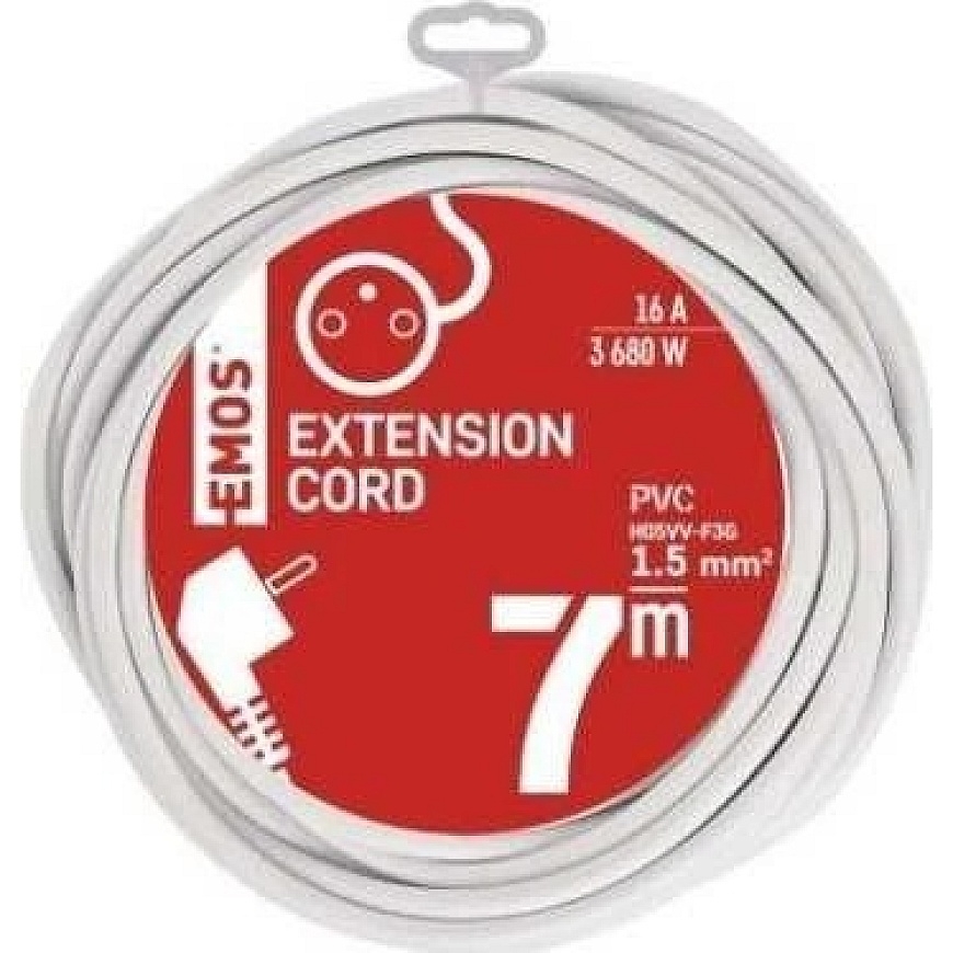 Emos Pidentä laajennusjohto 7 m, 1 maadoitettu pistorasia P0117R Emos – 4