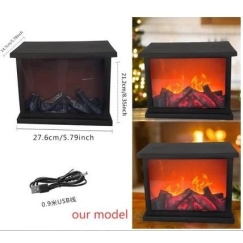 ATL AG854A LED Lantern Fireplace 28x15x21cm