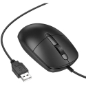 Borofone BG17 Morning Wired Computer Mouse Black